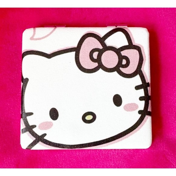 Hello Kitty Sanrio Other - Hello Kitty Sanrio Portable Makeup Mirror Pink Bow Hello Kitty